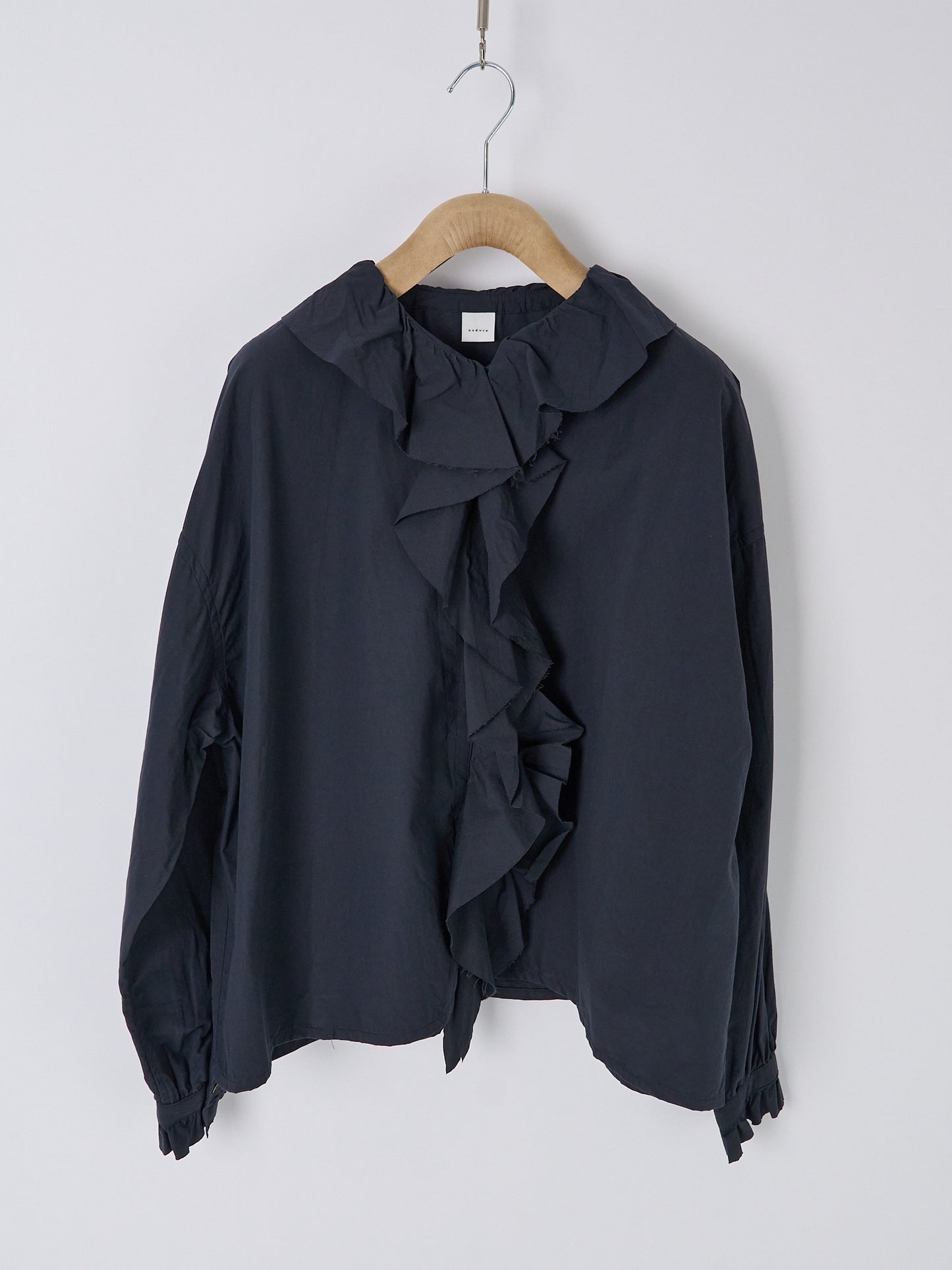 Frill Collar Shirt - Charcoal