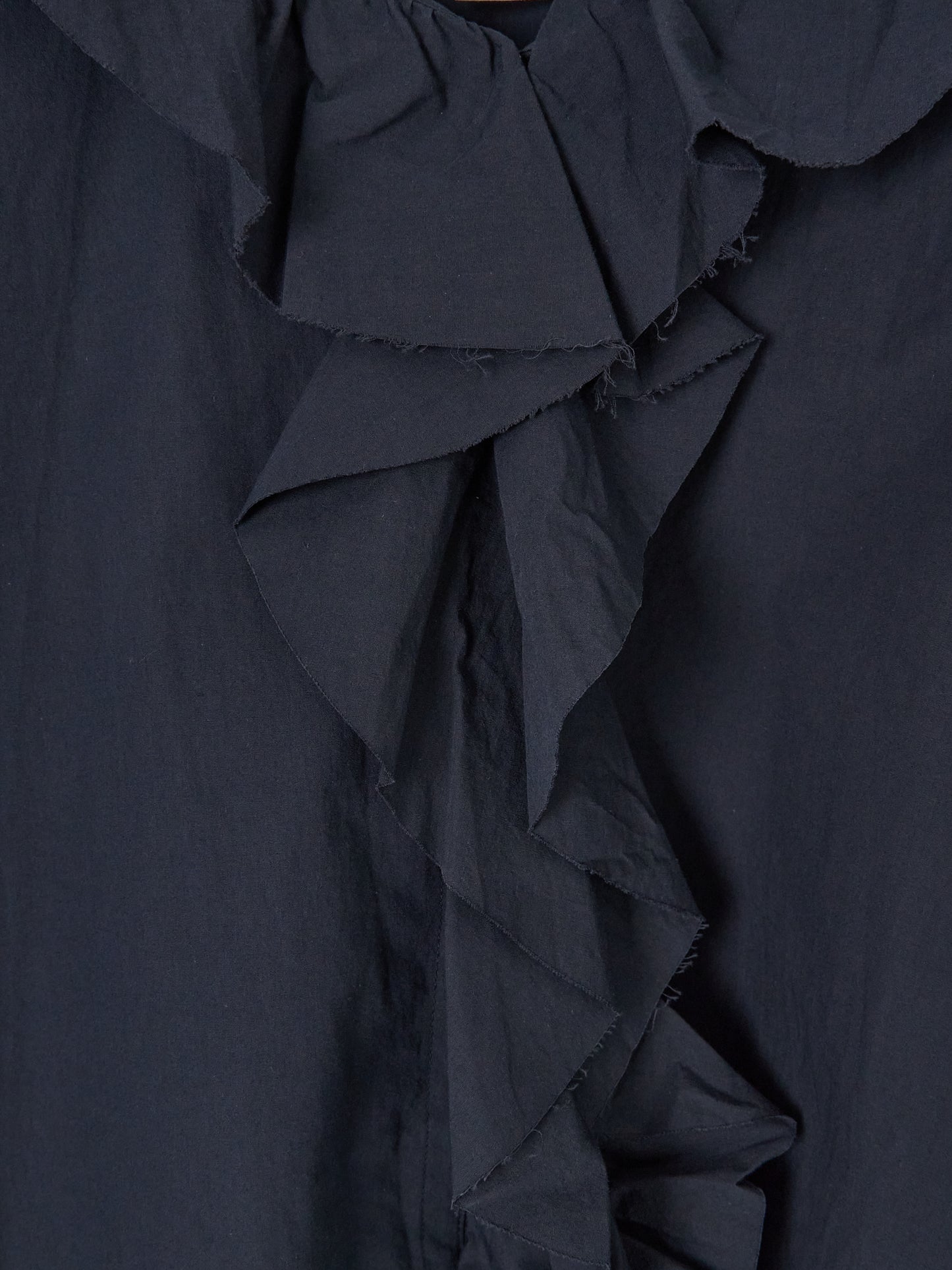 Frill Collar Shirt - Charcoal
