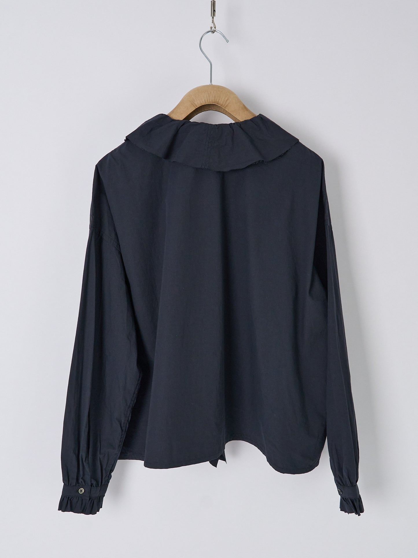 Frill Collar Shirt - Charcoal