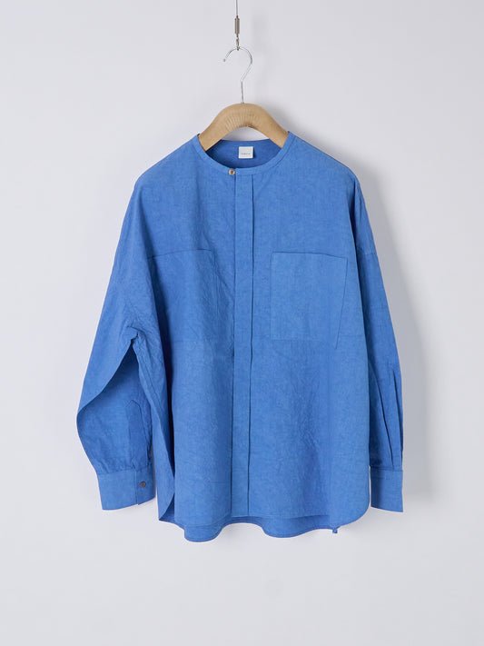 Double-Pocket Wide Shirt – Blue