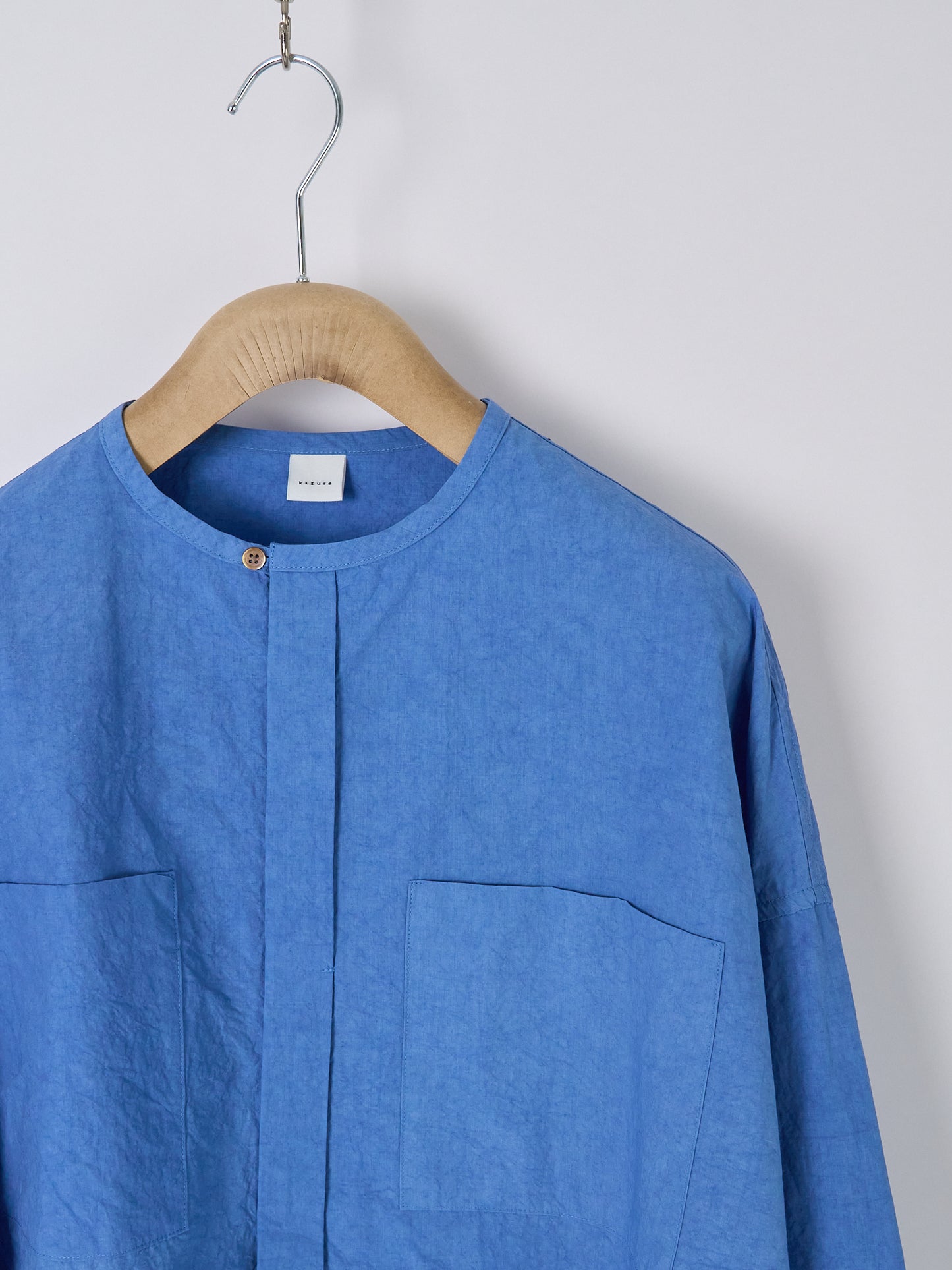 Double-Pocket Wide Shirt – Blue