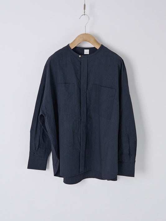Double-Pocket Wide Shirt – Navy
