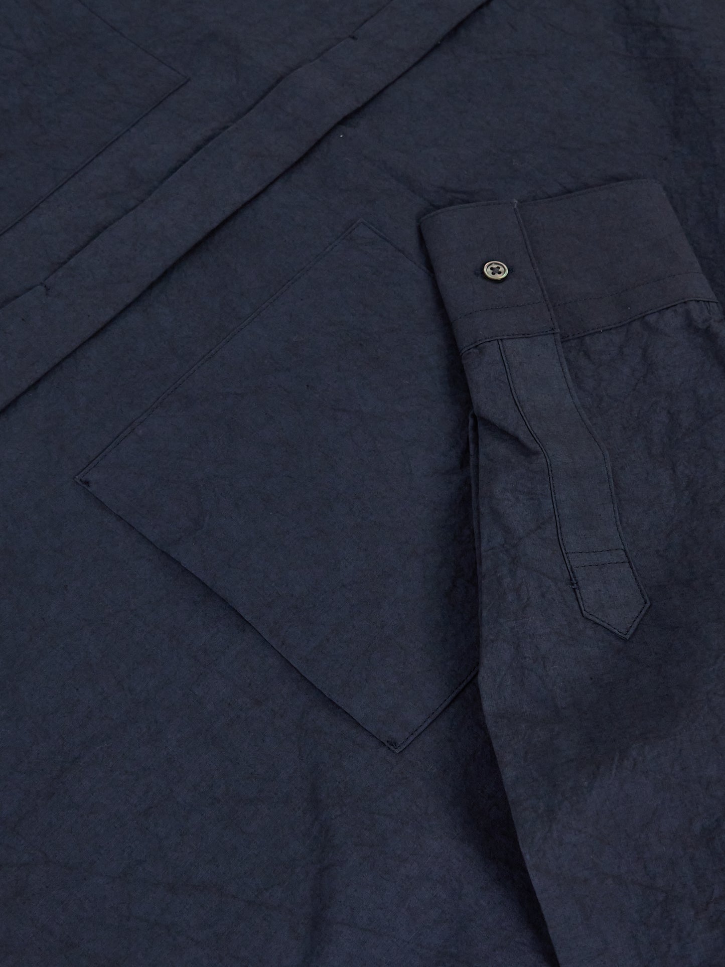 Double-Pocket Wide Shirt – Navy