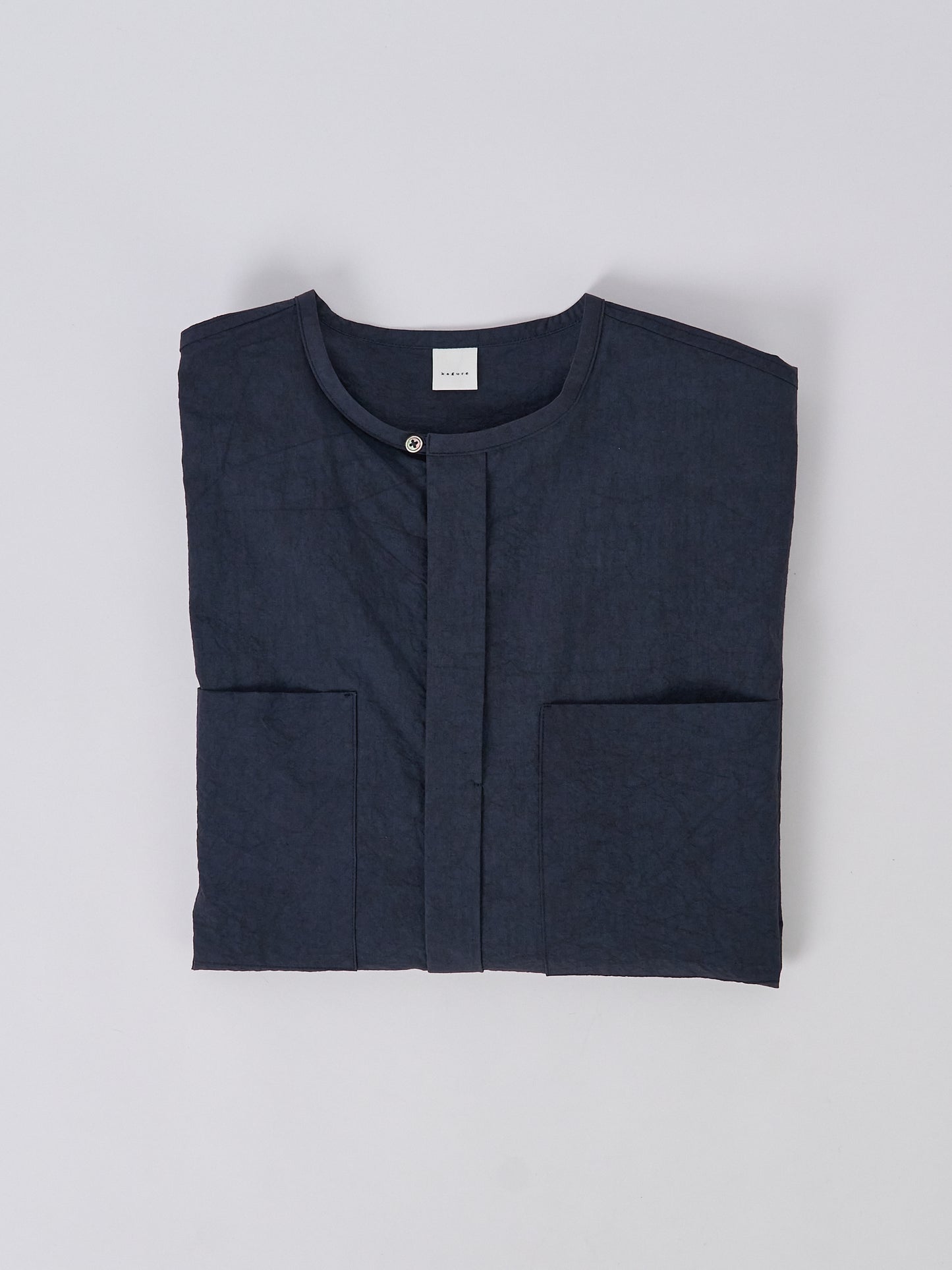 Double-Pocket Wide Shirt – Navy