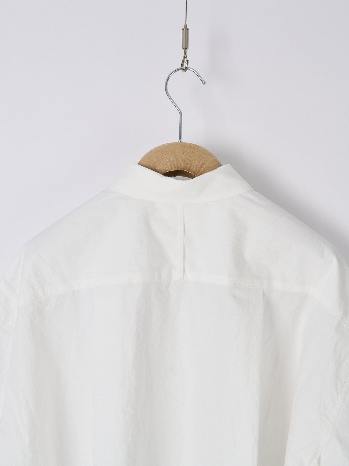 Wide Half-Sleeve Shirt - Off-White