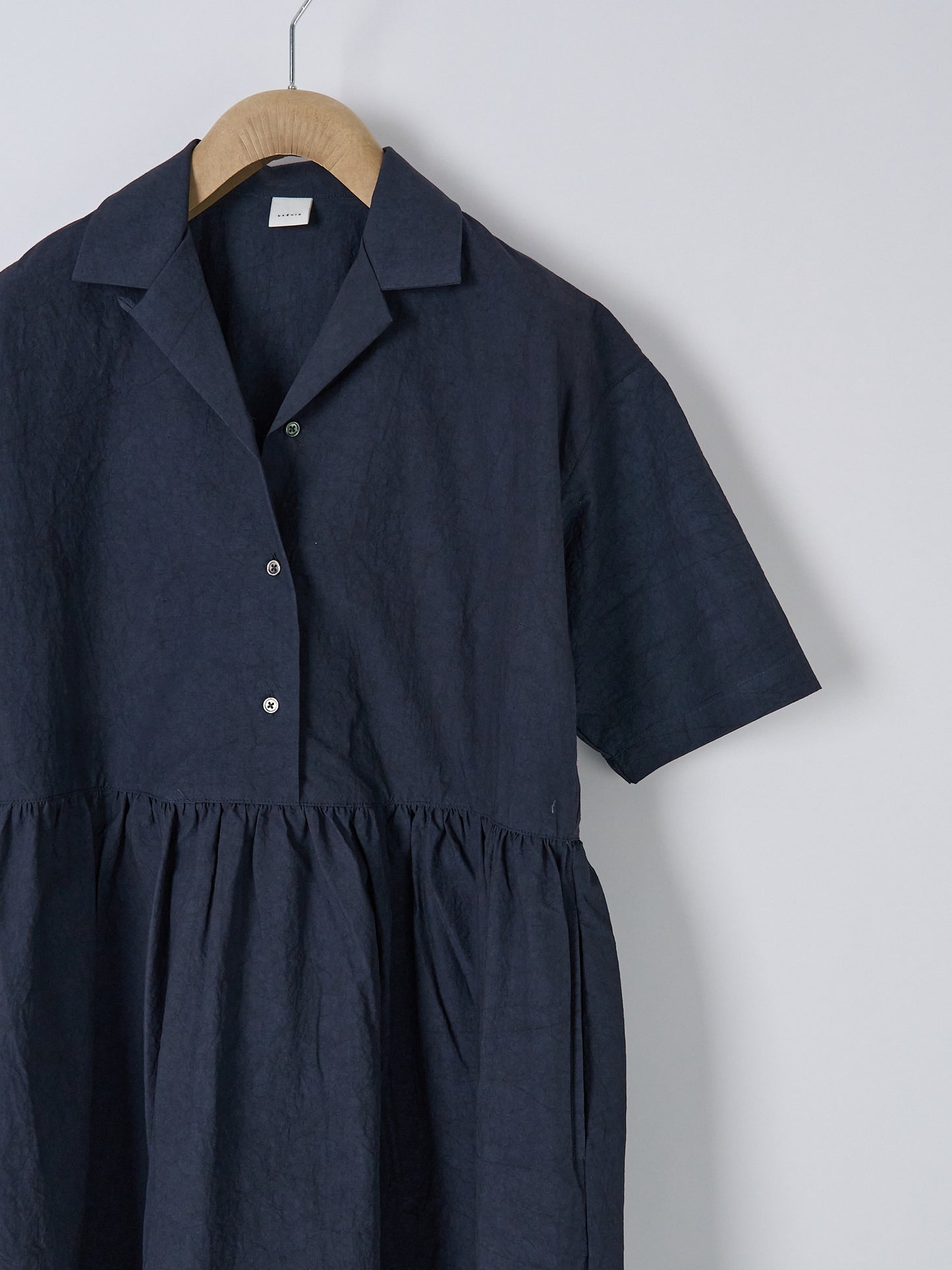 Open Collar Dress - Navy