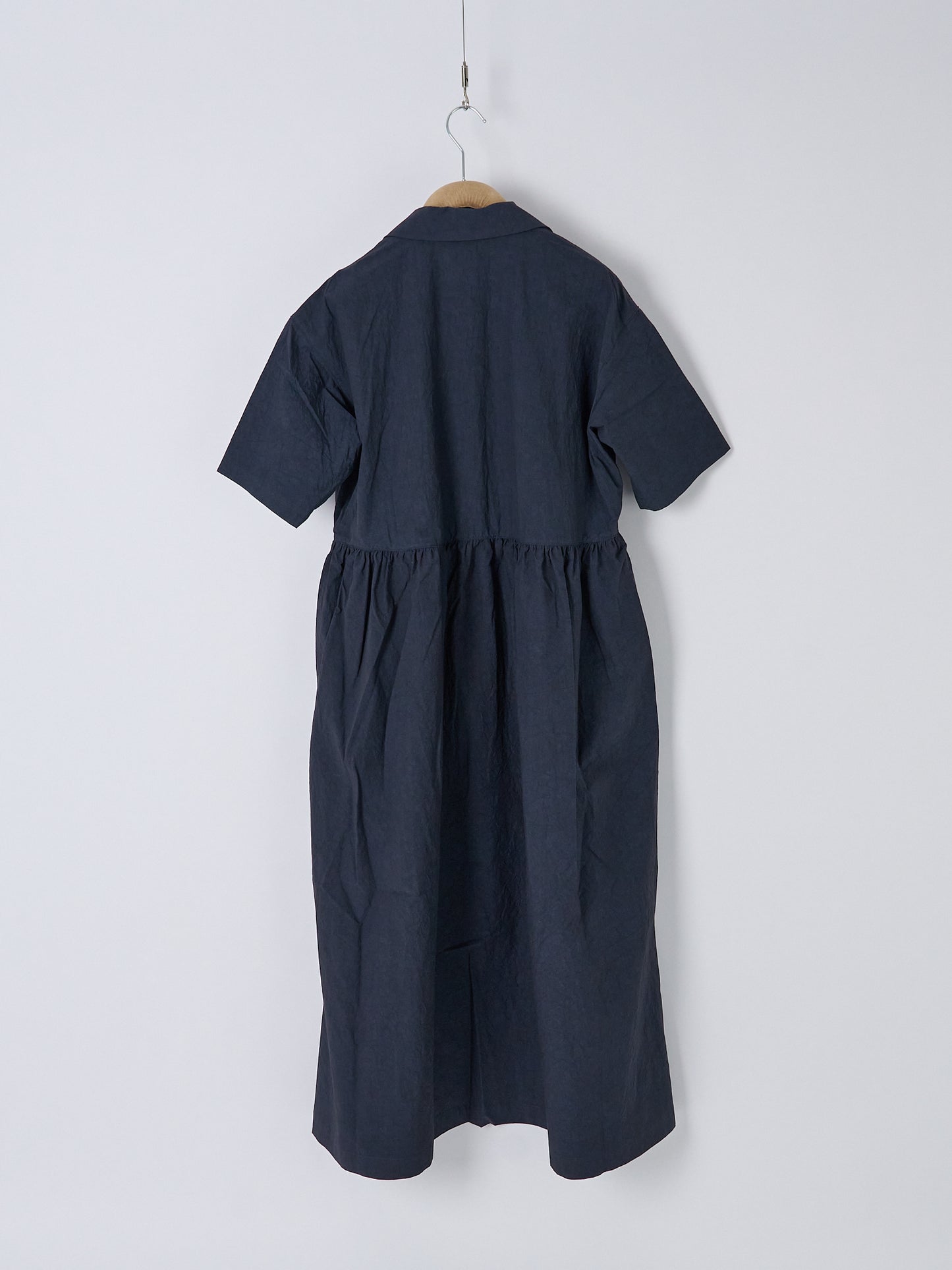 Open Collar Dress - Navy