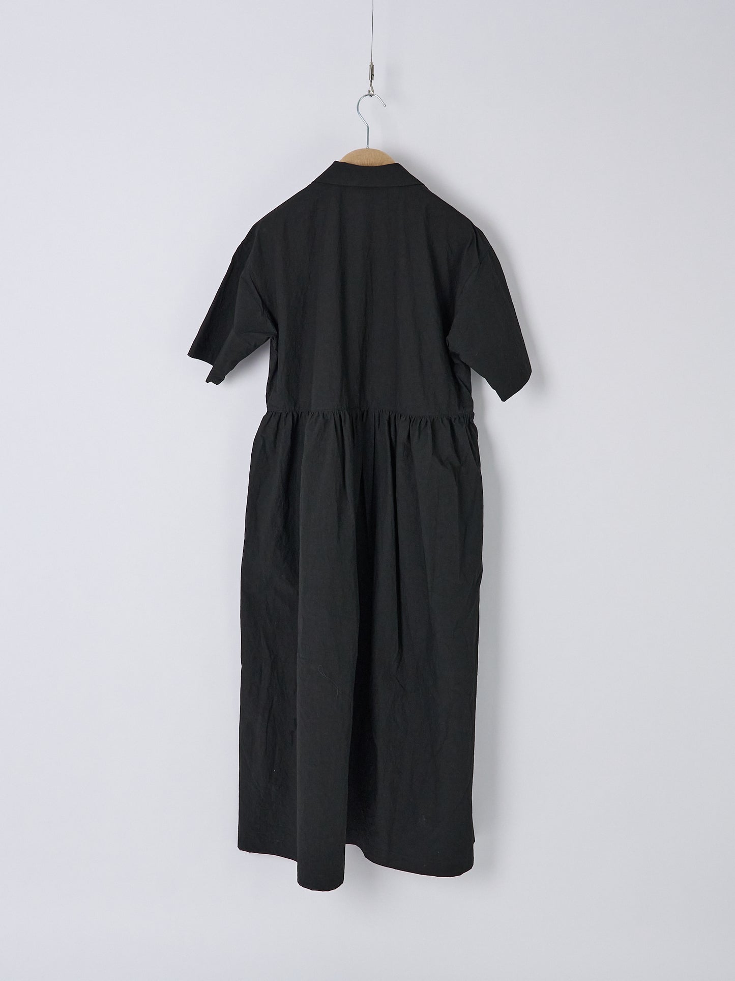 Open Collar Dress - Black