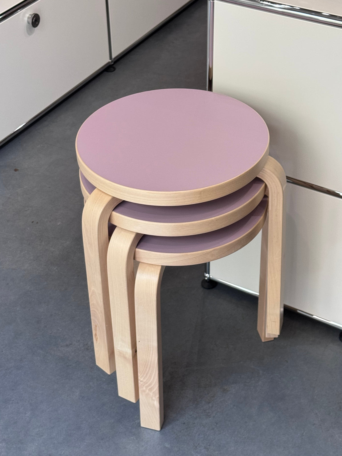 Stool 60 - Wild Birch / Soft Lilac