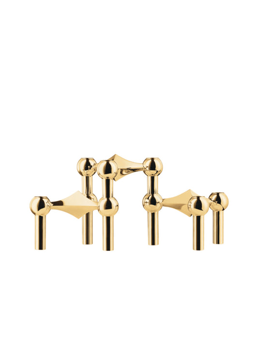 STOFF Nagel Candle Holder Set of 3 Solid Brass