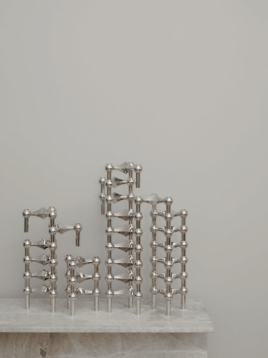 STOFF Nagel Candle Holder Single Chrome