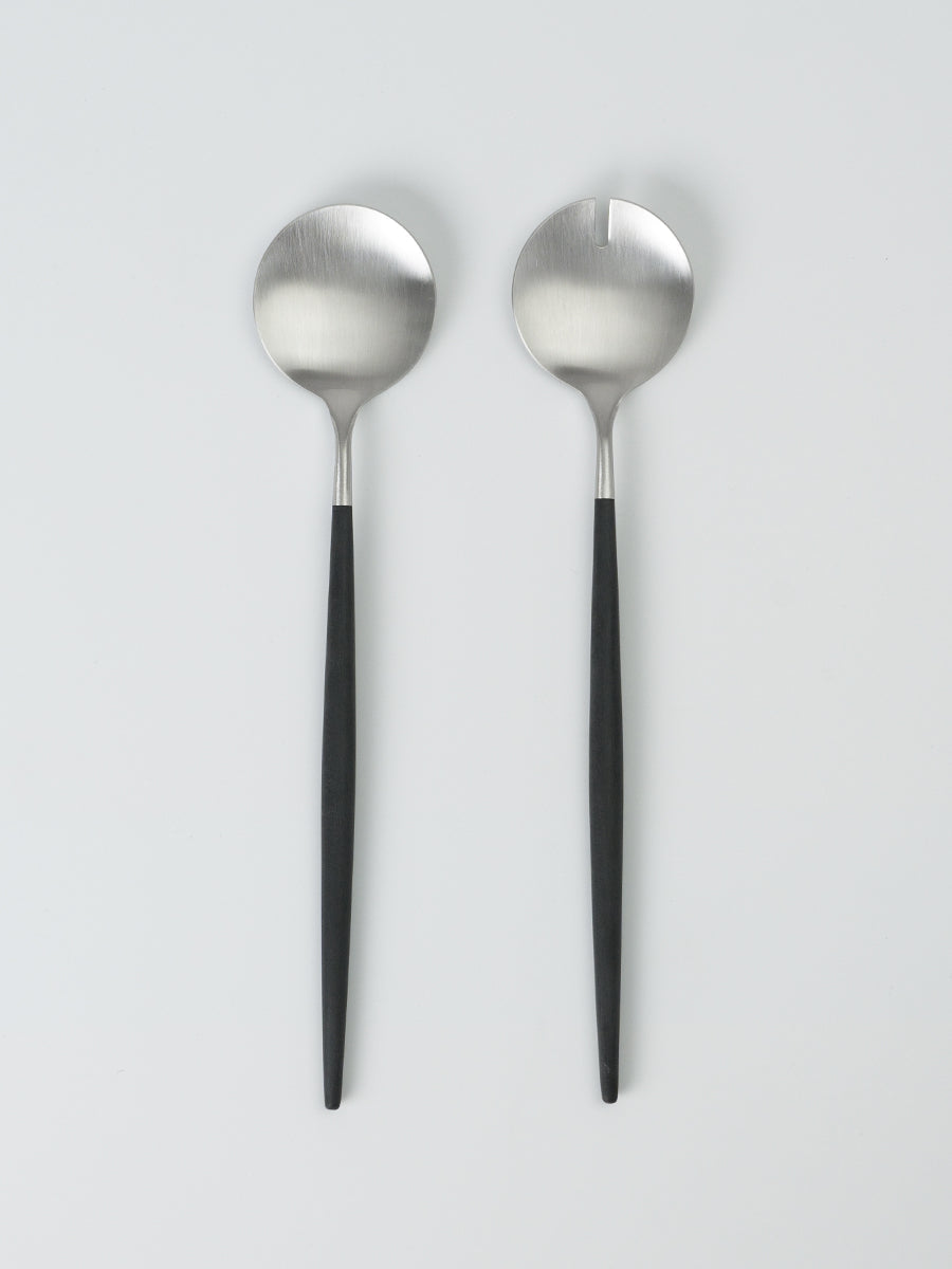 Goa Salad Servers w black handle