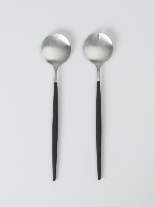 Goa Salad Servers w black handle