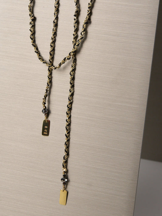 N° 182 Necklace Gold Black