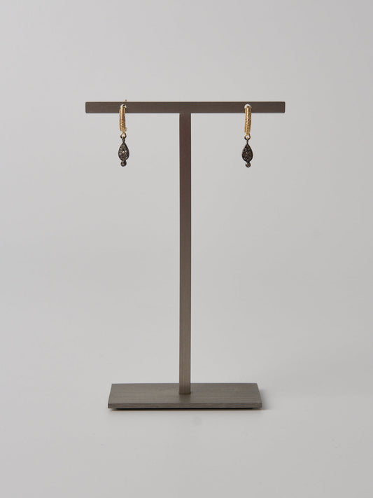 N° 865 Earrings Gold & Ruthenium