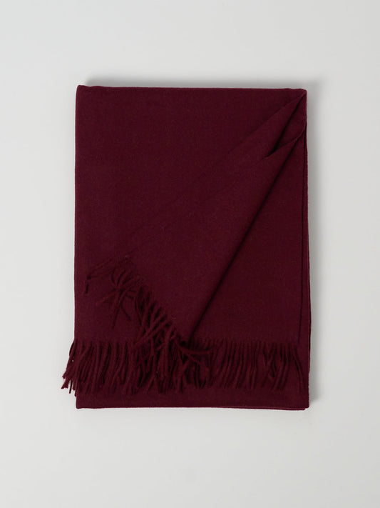 Cashmere Lambswool Blanket 130 × 180 cm Burgundy