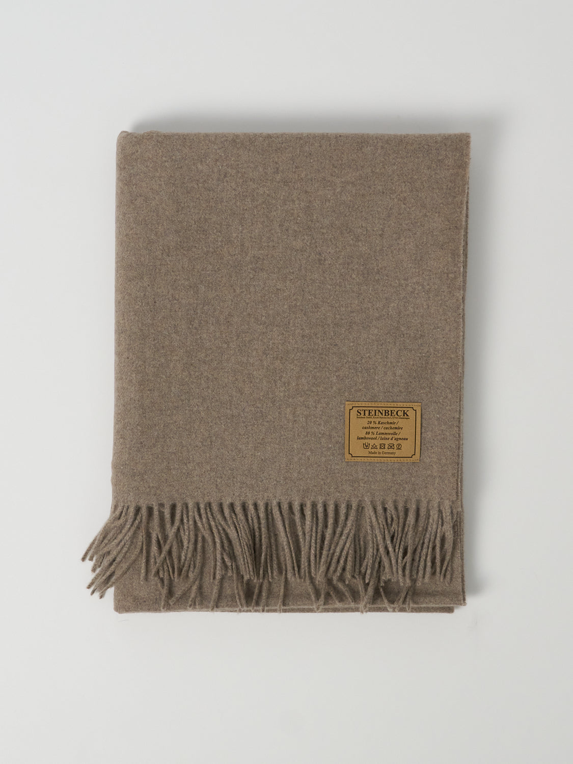Cashmere Lambswool Blanket 130 × 180 cm Oatmeal