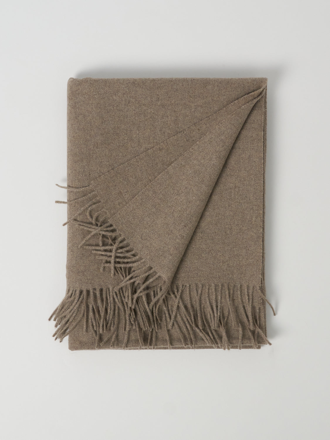 Cashmere Lambswool Blanket 130 × 180 cm Oatmeal