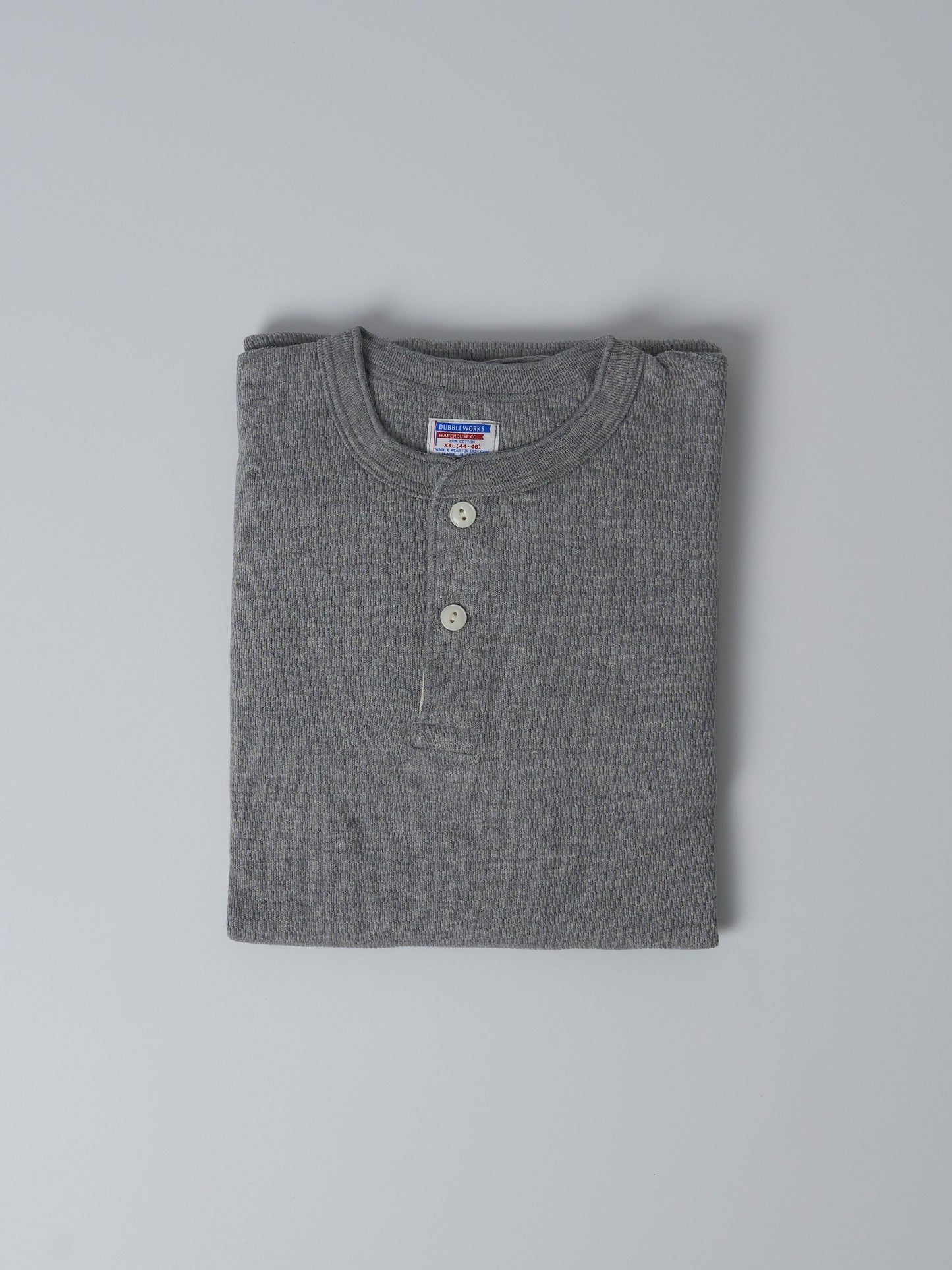 Thermal Henley - Heather Grey