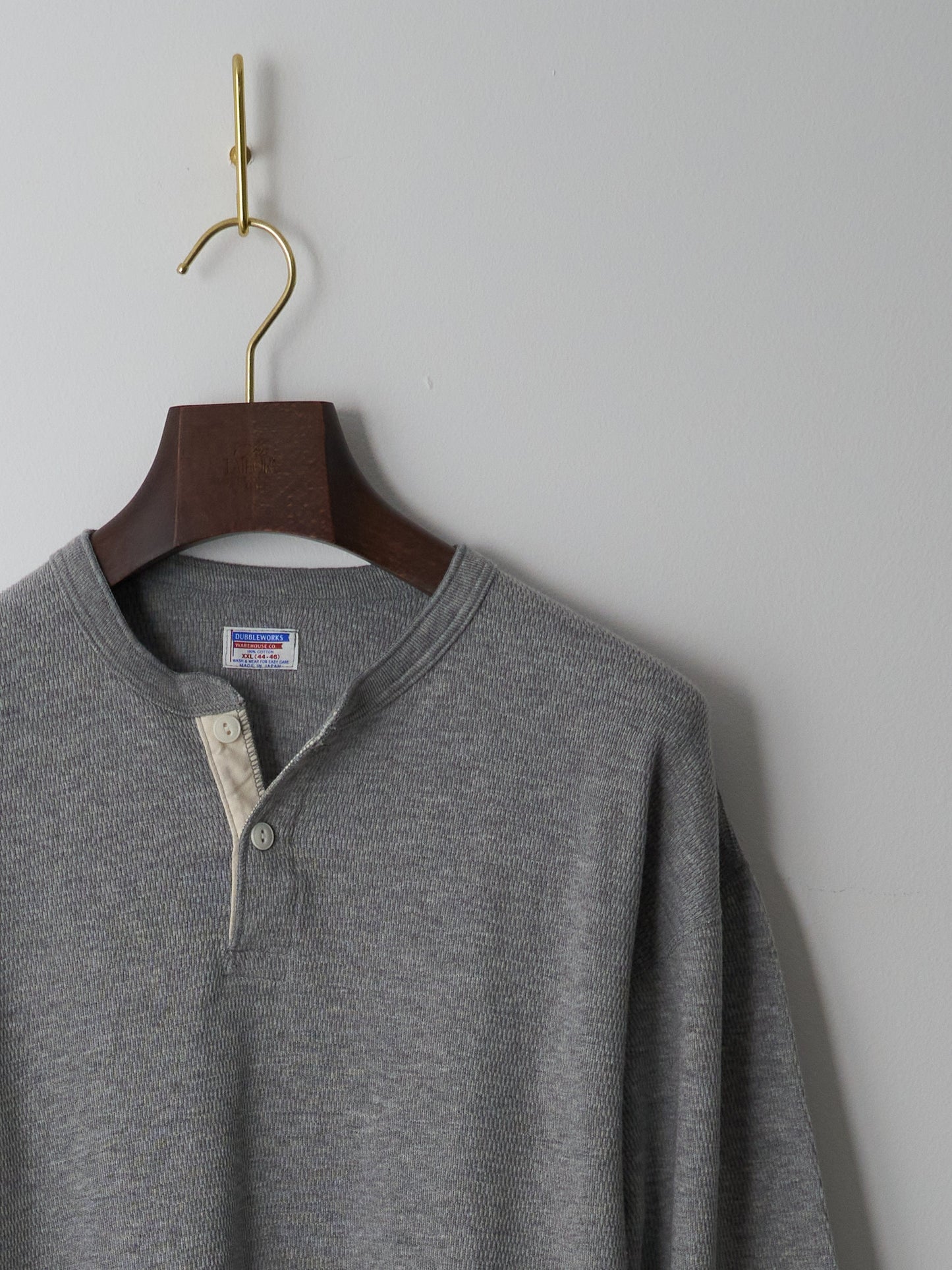 Thermal Henley - Heather Grey