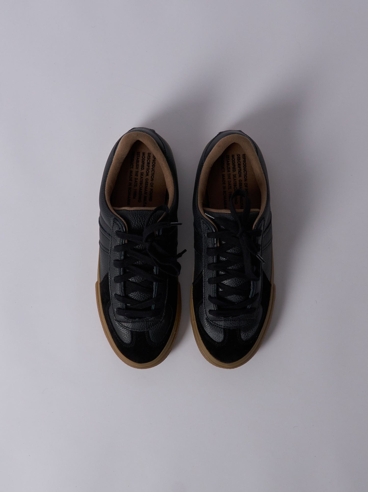 German Military Trainer – Skateboarding Model (Black Leather)