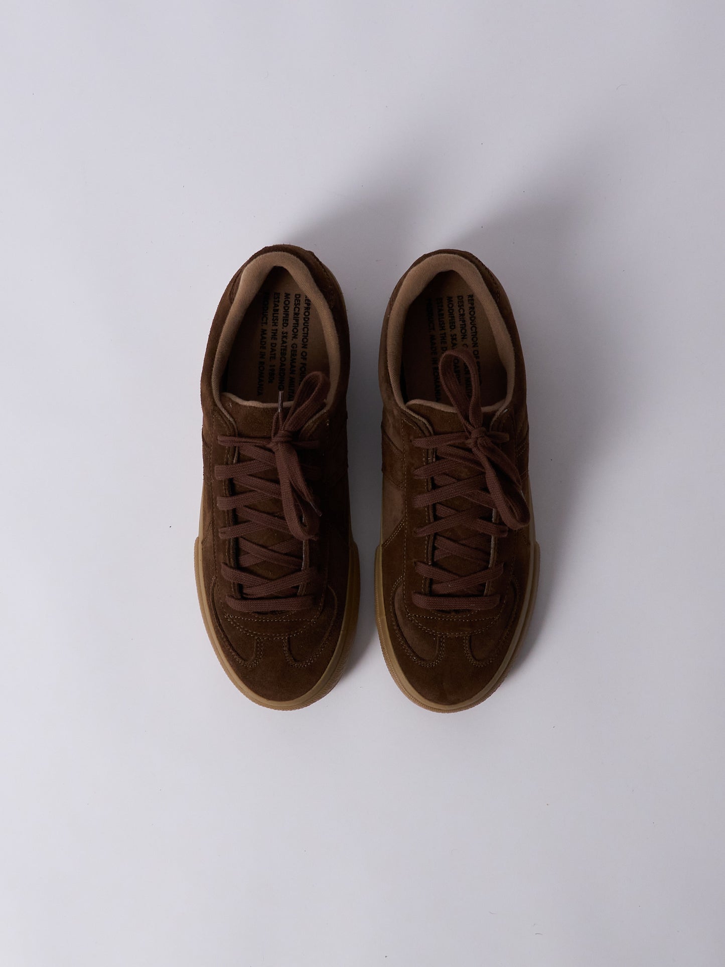 German Military Trainer – Skateboarding Model (Brown Suede)