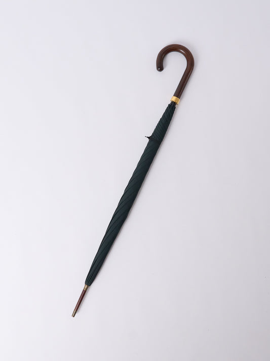 GT1 Double Faced Hardwood Umbrella - Black/Emerald Green