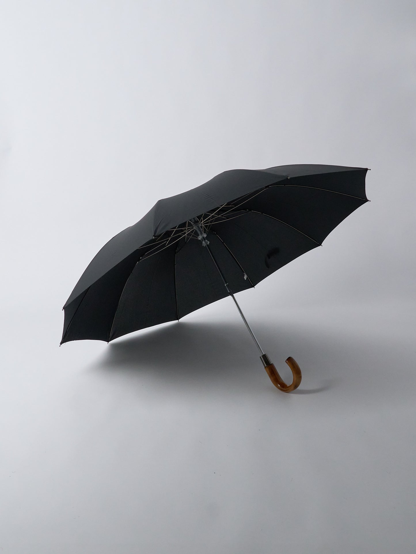 Telescopic Umbrella, Maple Crook, Automatic, TEL5 - Black