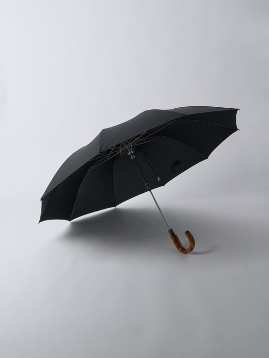 Telescopic Umbrella, Maple Crook, Automatic, TEL5 - Black