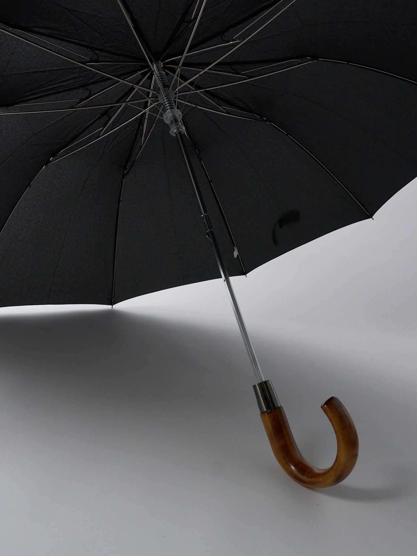 Telescopic Umbrella, Maple Crook, Automatic, TEL5 - Black
