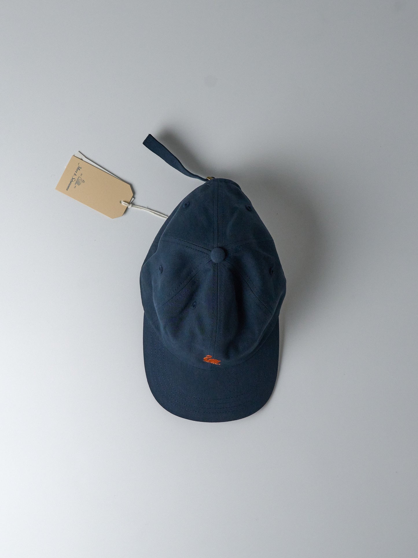 Swan Logo Cap – Organic Cotton Gabardine (68 Night Blue)