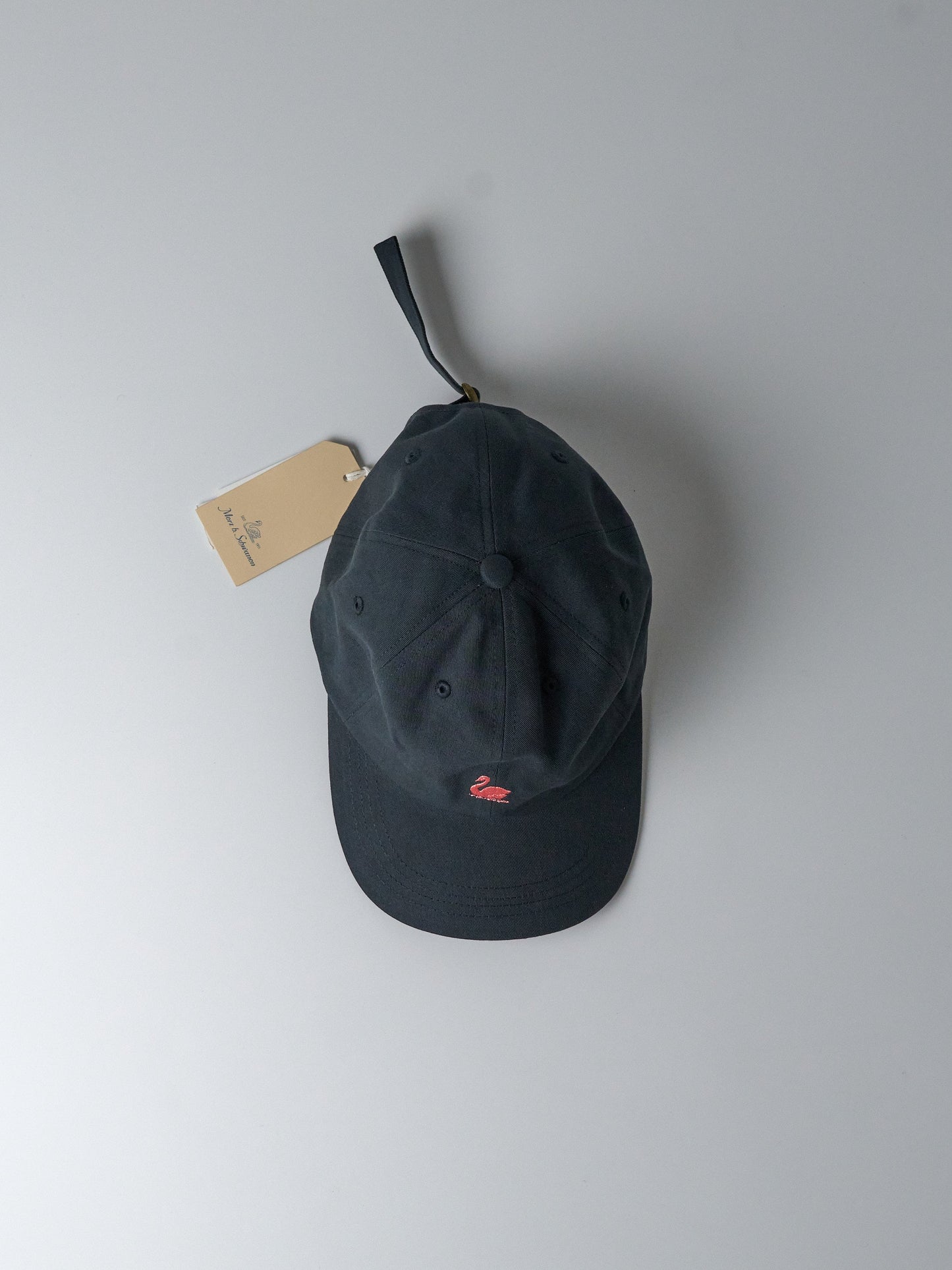 Swan Logo Cap – Organic Cotton Gabardine (98 Charcoal)