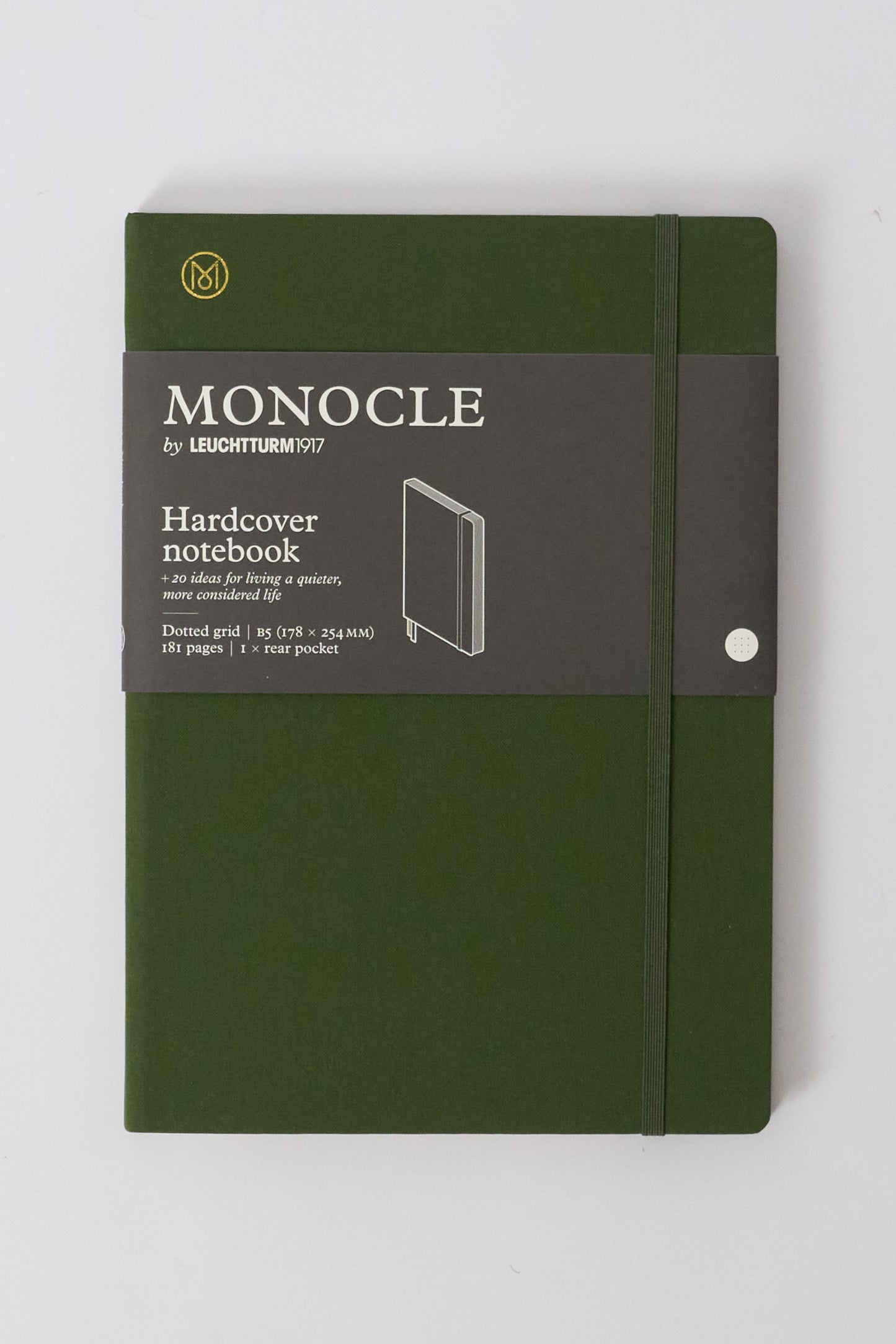 Monocle x Leuchtturm1917 hardcover linen notebook (B5) - Olive