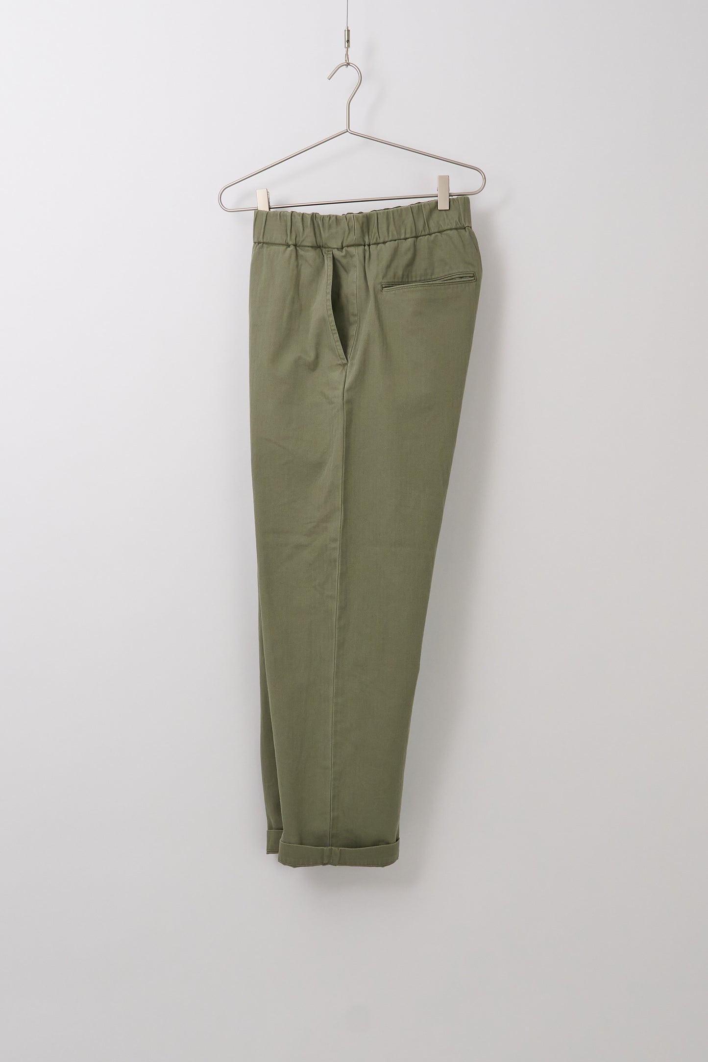 Fujito Easy Pants, Herringbone Twill - Olive Green
