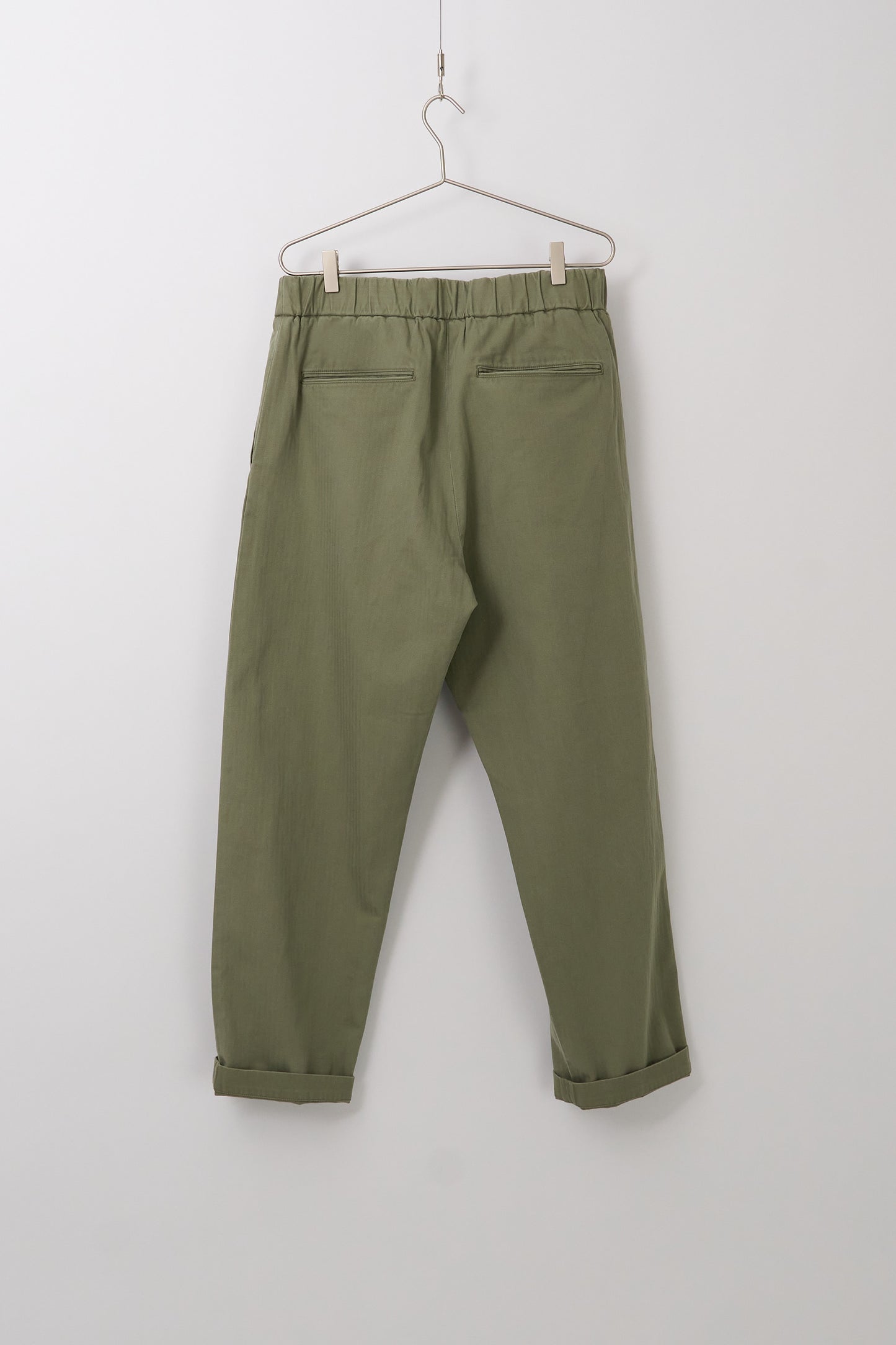 Fujito Easy Pants, Herringbone Twill - Olive Green