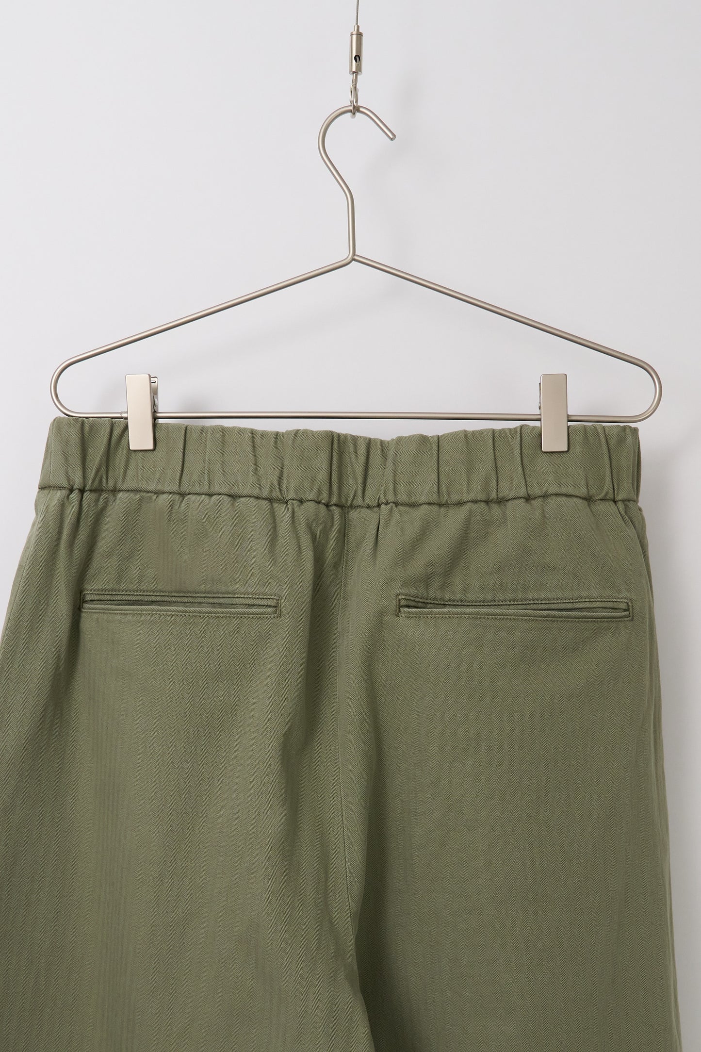 Fujito Easy Pants, Herringbone Twill - Olive Green