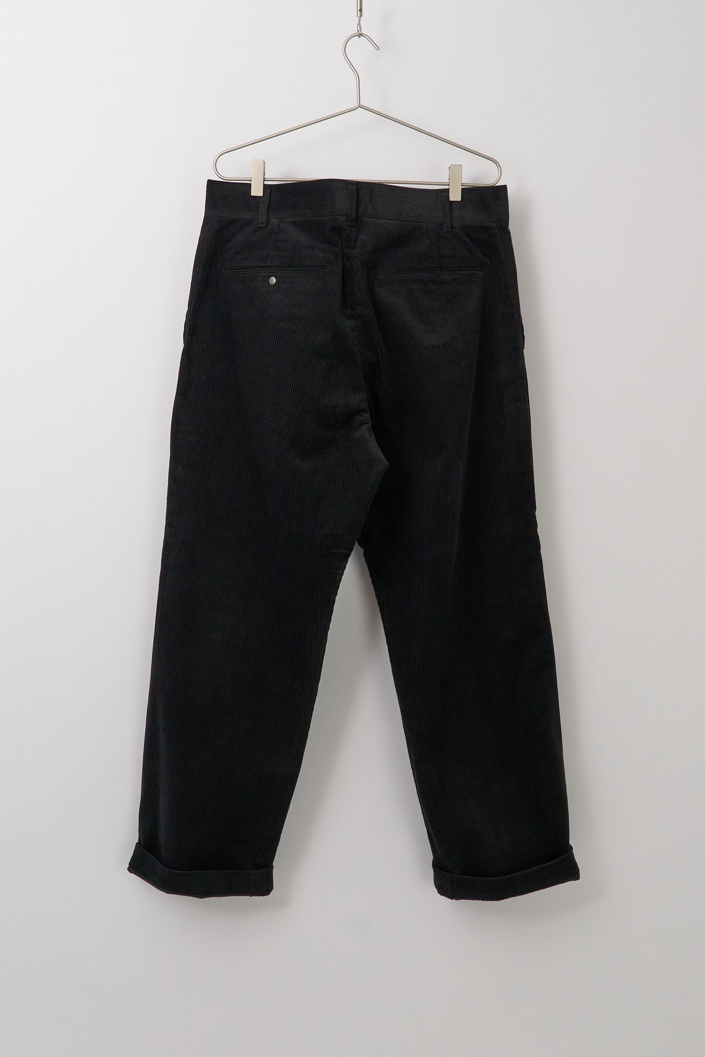 Fujito Wide Slacks, 8W Corduroy Black