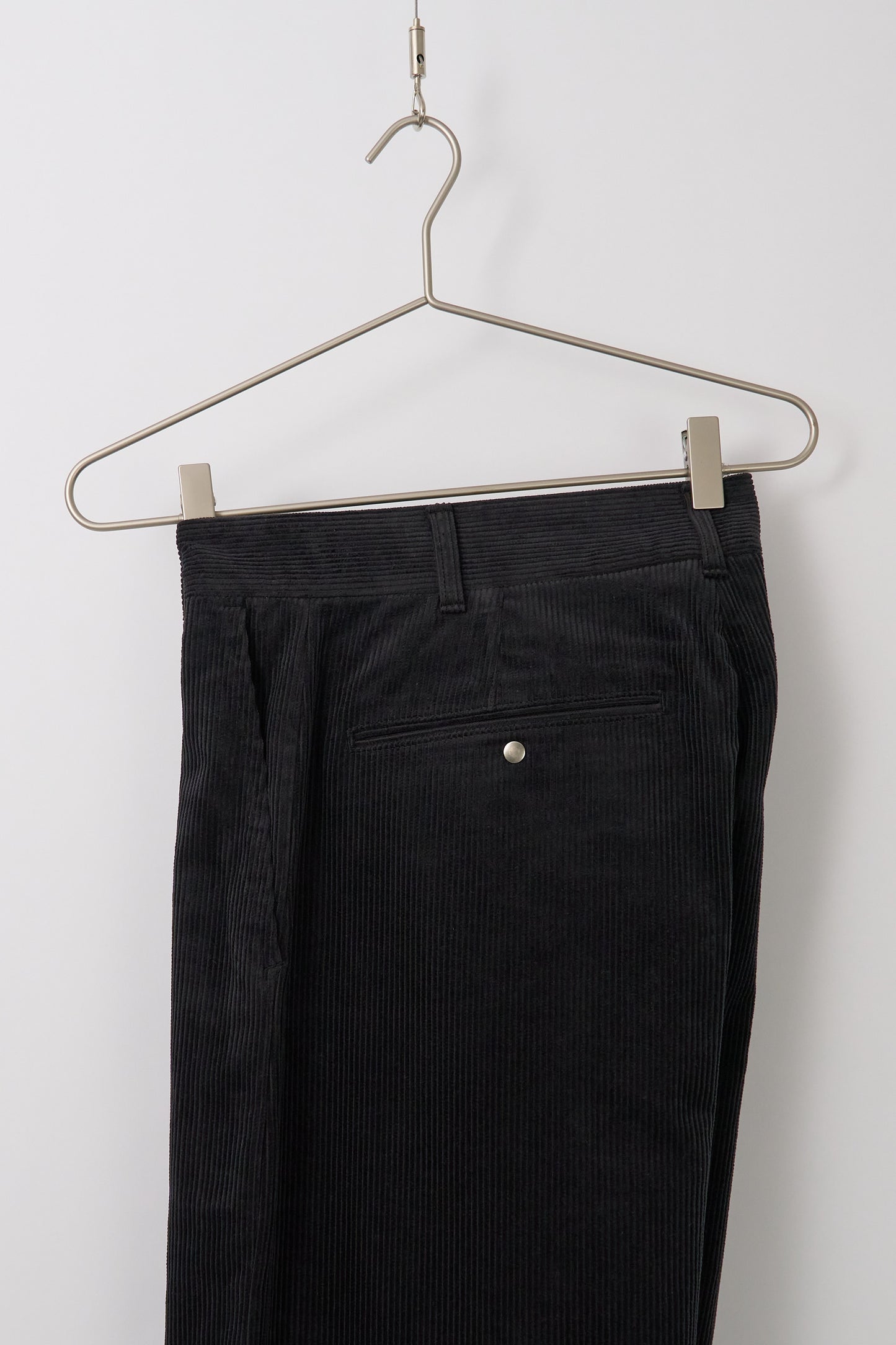 Fujito Wide Slacks, 8W Corduroy Black