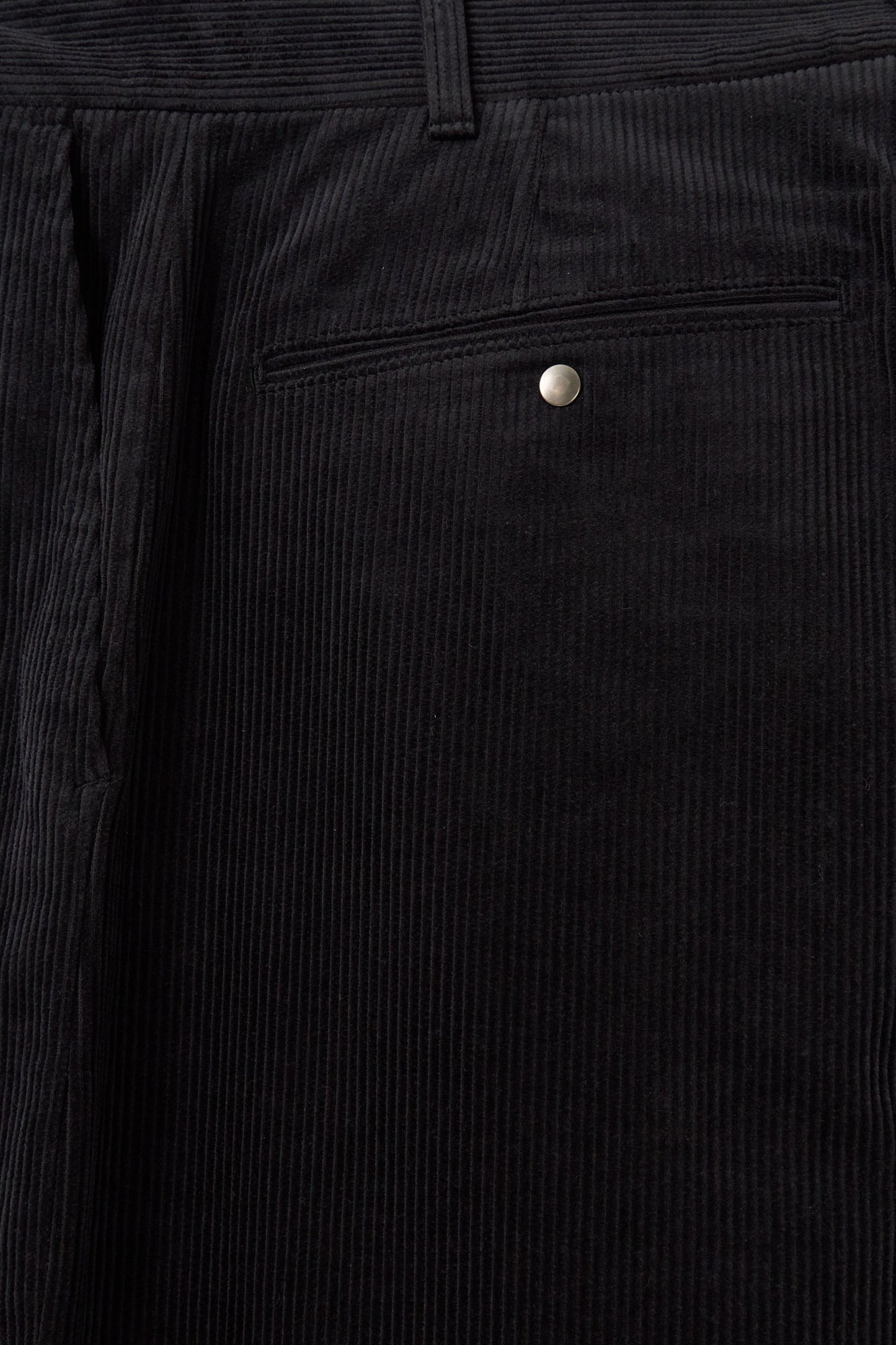 Fujito Wide Slacks, 8W Corduroy Black