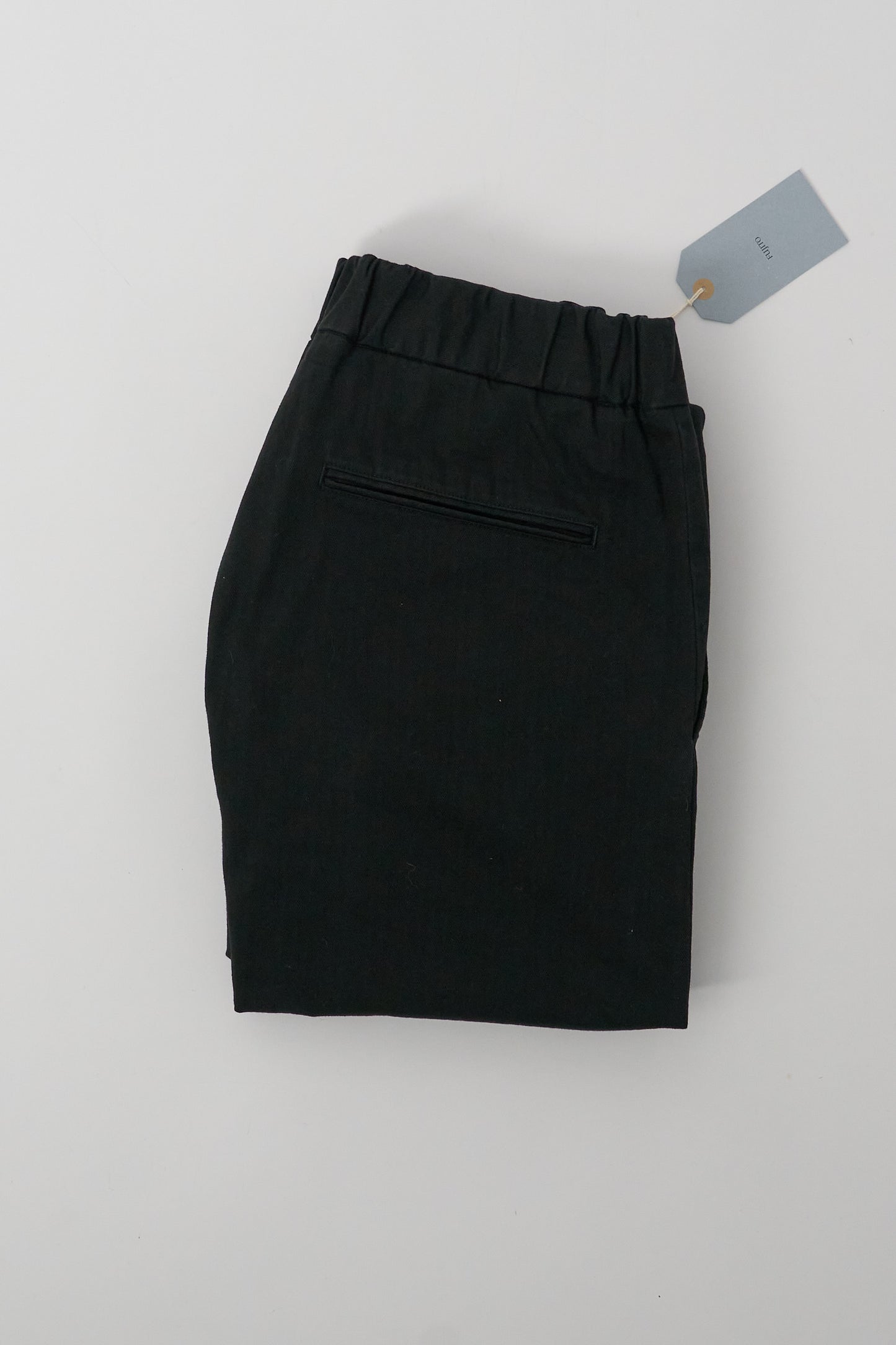 Fujito Easy Pants, Herringbone Twill - Black