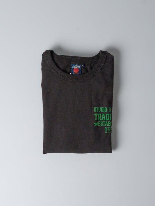 Studio D'Artisan Loop-knit Print T-shirt (8141A) - Charcoal