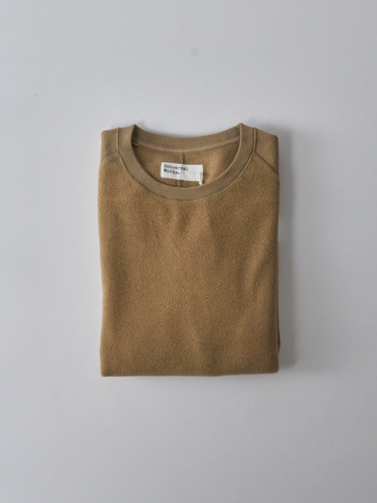 Sweatshirt in Brush Back Sweat - Sand