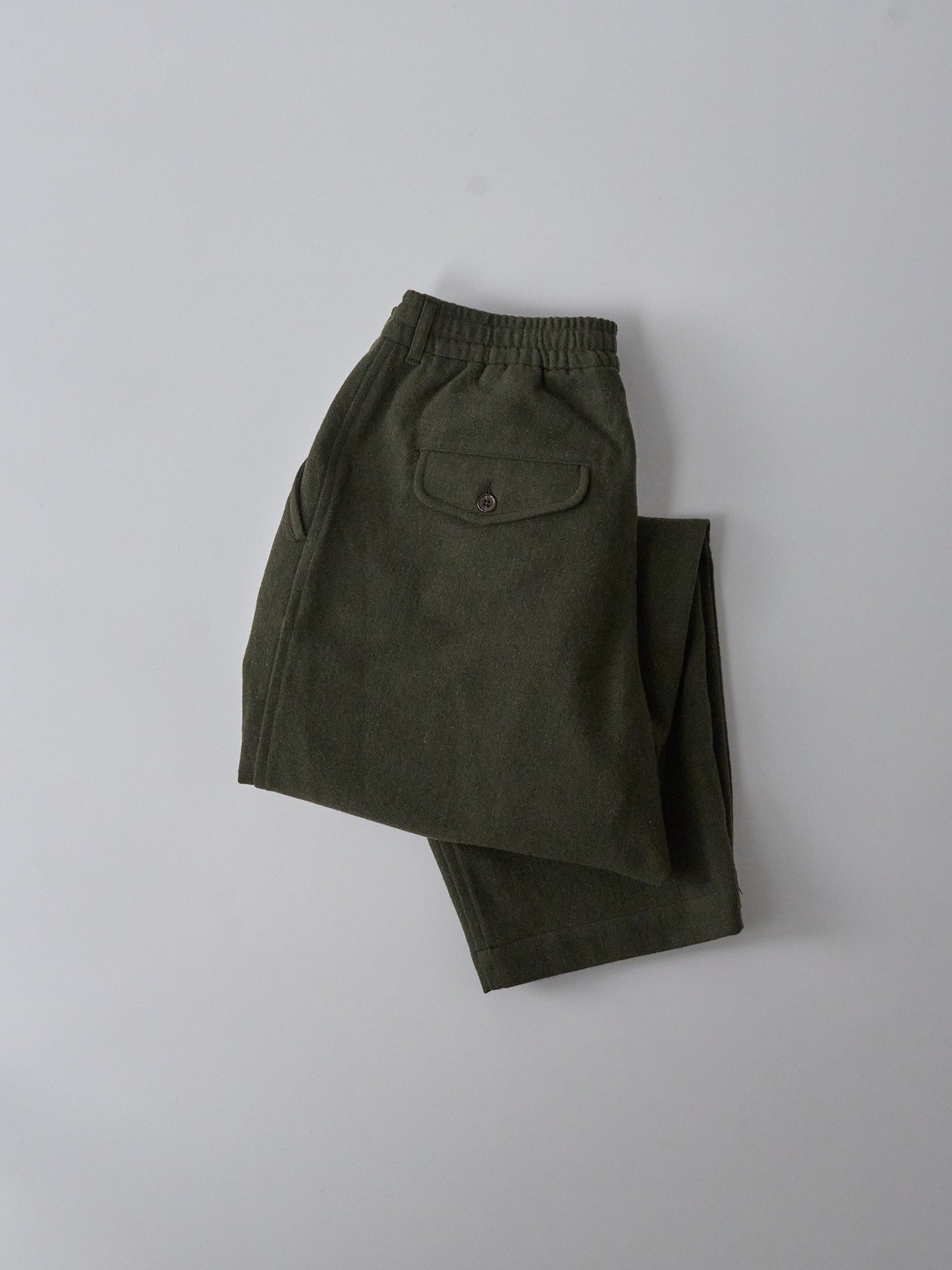 Oxford Pant in Olive Recycled Soft Wool