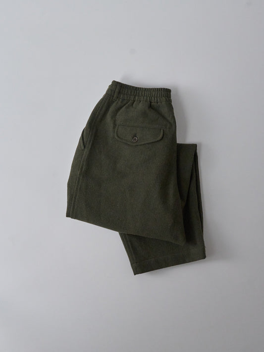Oxford Pant in Olive Recycled Soft Wool