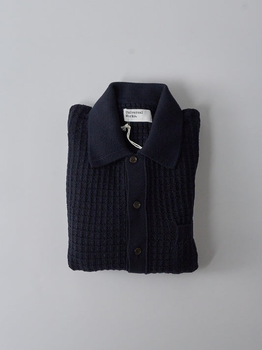 Knit Jacket in Merino Knit - Navy
