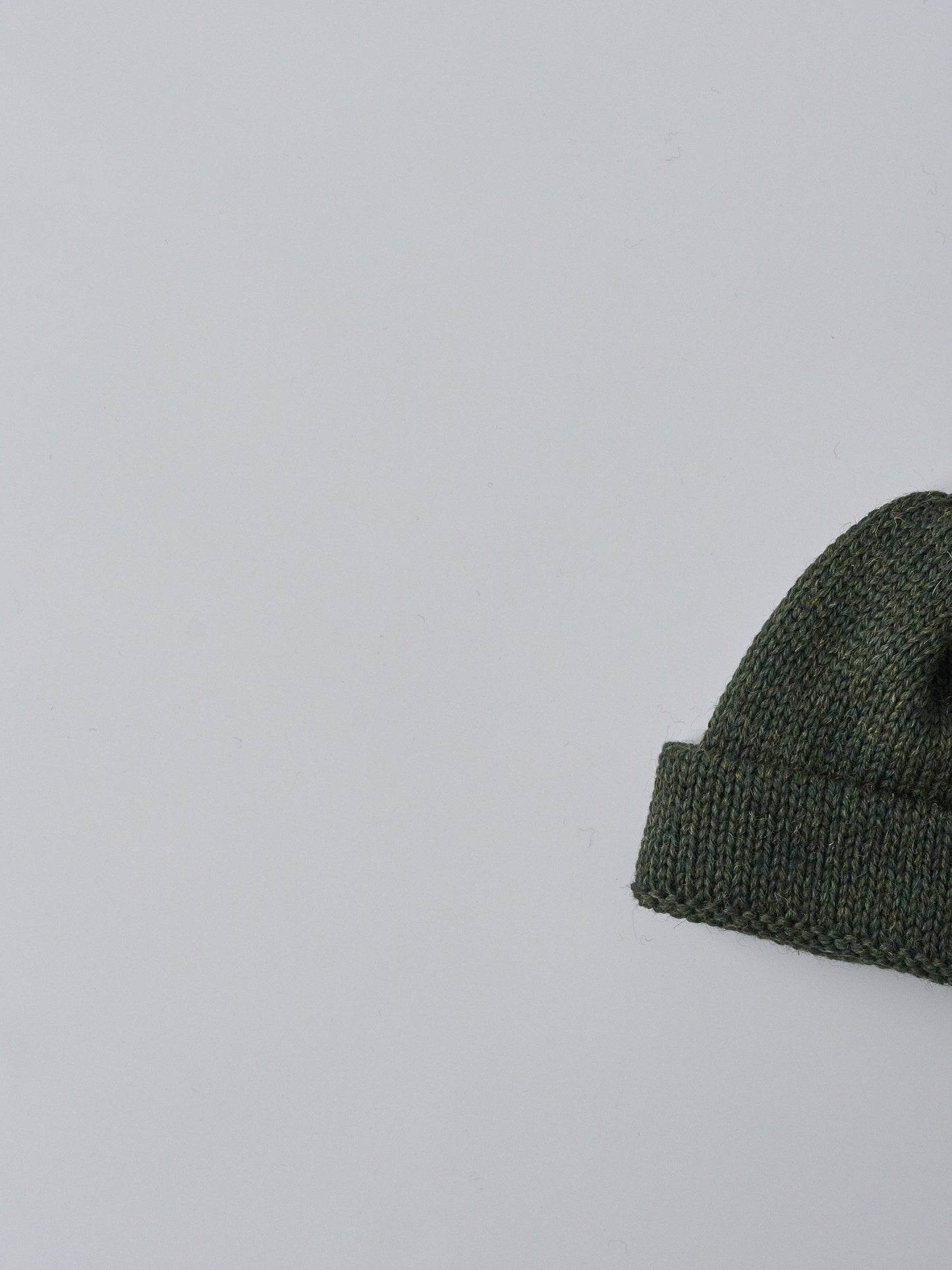 Short Watch Cap in British Wool - Olive
