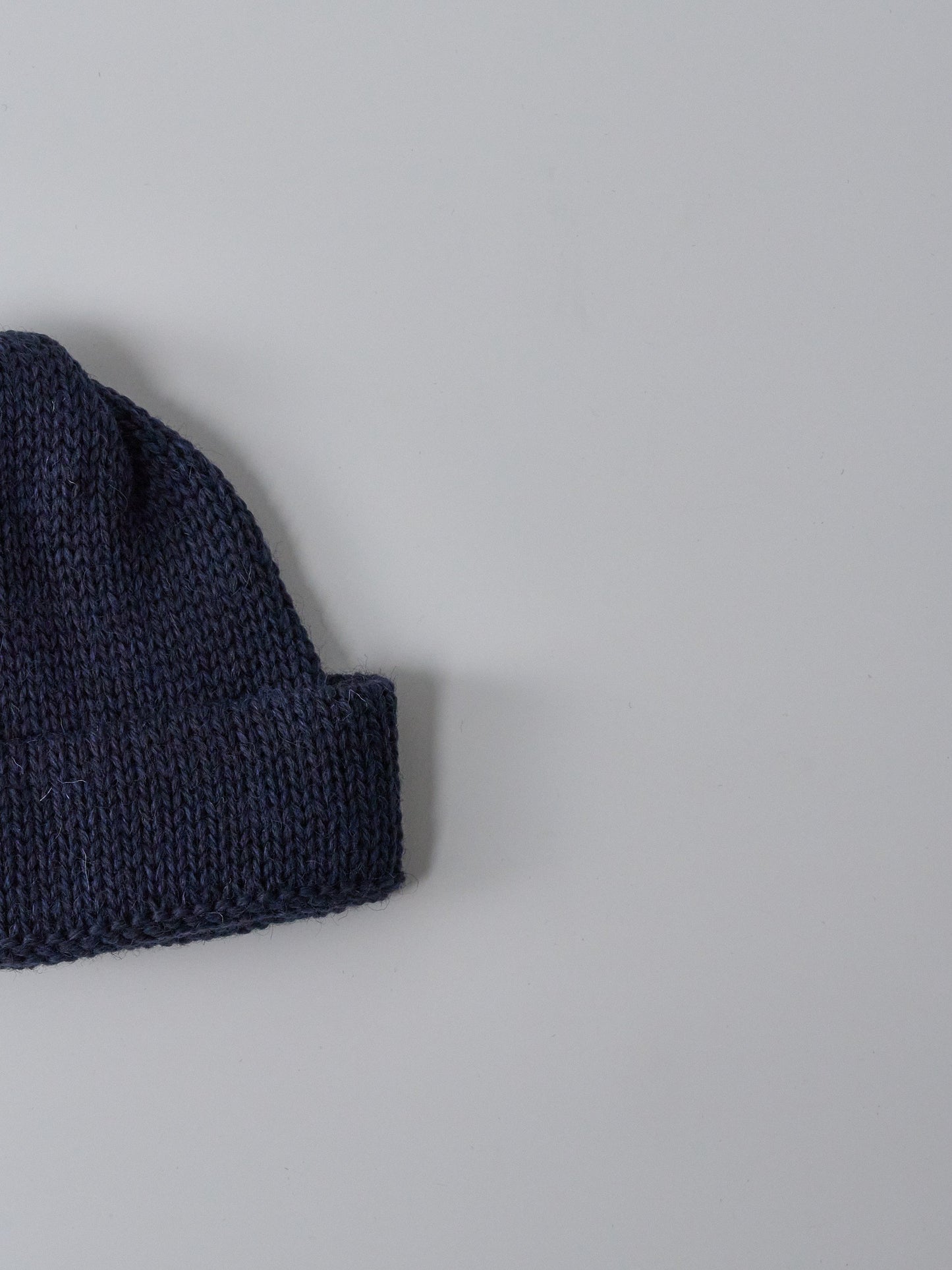 Short Watch Cap in British Wool - Navy