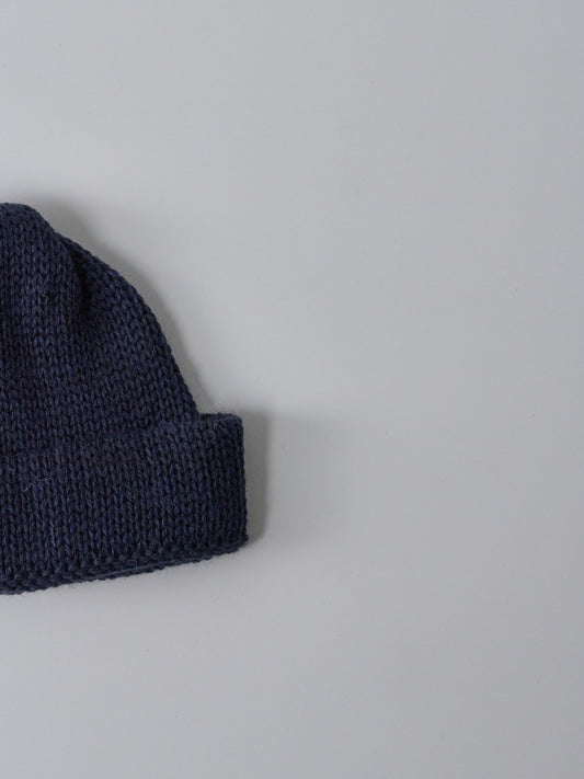 Short Watch Cap in British Wool - Navy