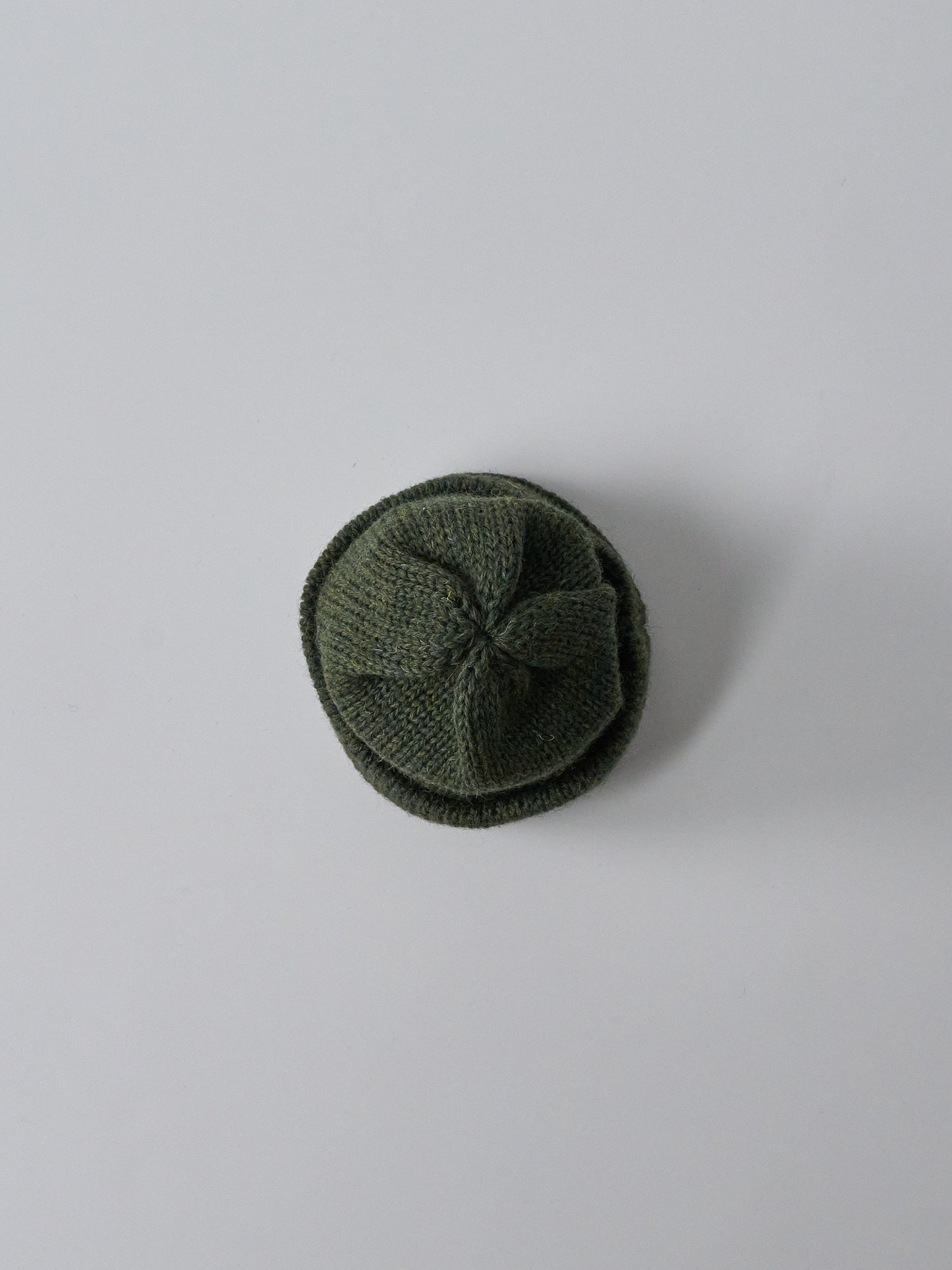 Short Watch Cap in British Wool - Olive