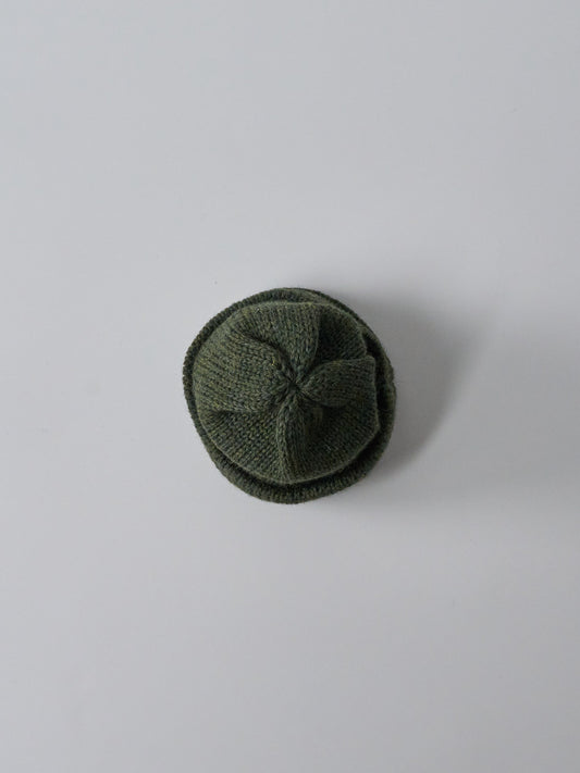Short Watch Cap in British Wool - Olive
